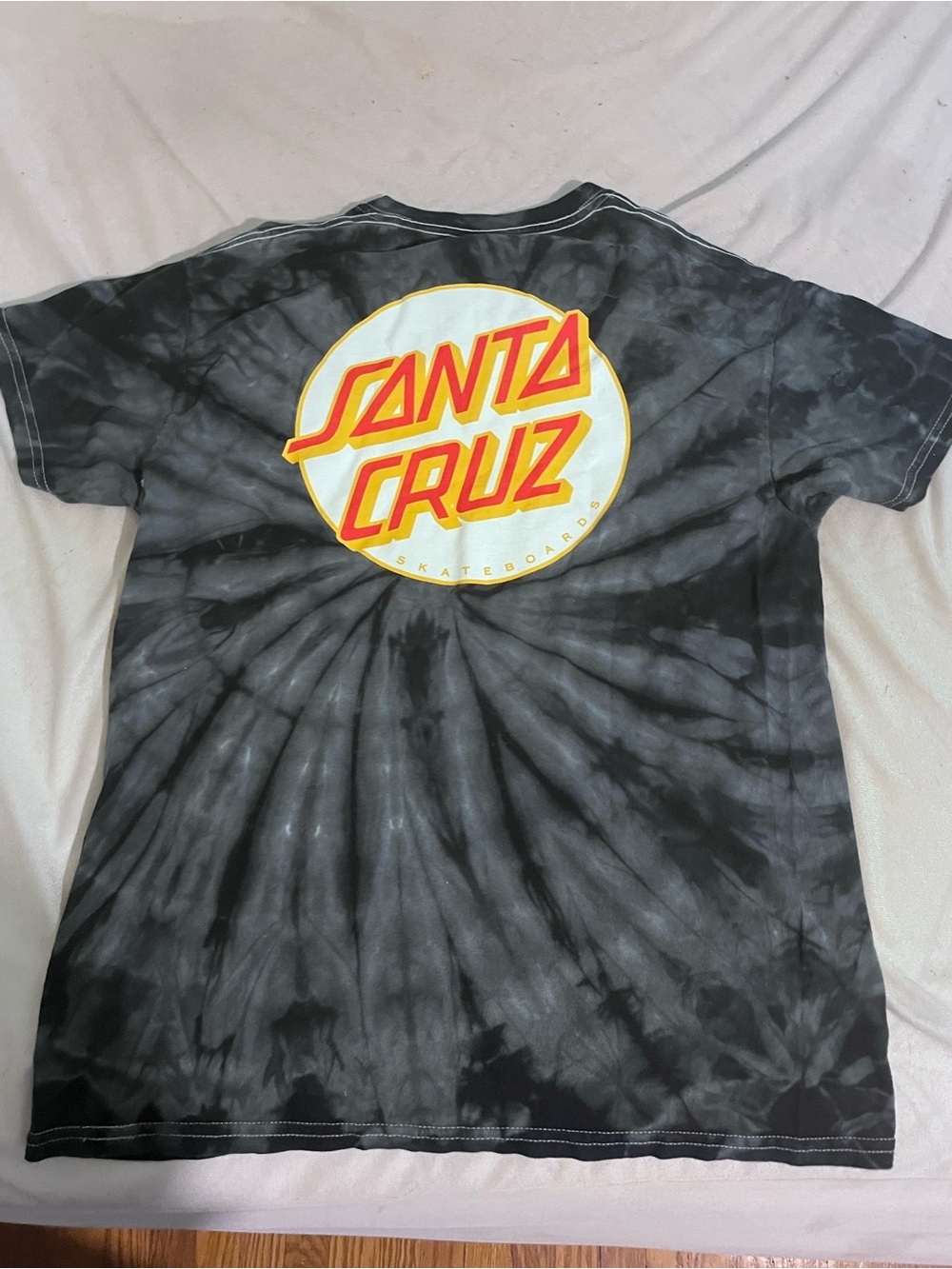 Santa Cruz Black Tie-Dye Graphic Tee - Yellow Accent - Picture 2 of 3
